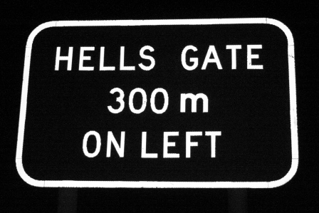 hells gate sign